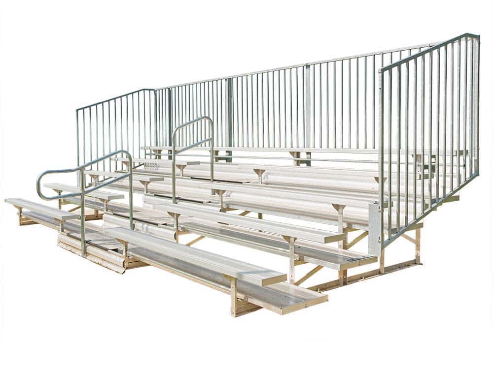 Deluxe Series 4 Row Bleachers System - Model BLECD4-Taimco