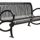 Double Circle Style metal Bench Aluminum Frame with Slat Seating | Model MB221-Taimco