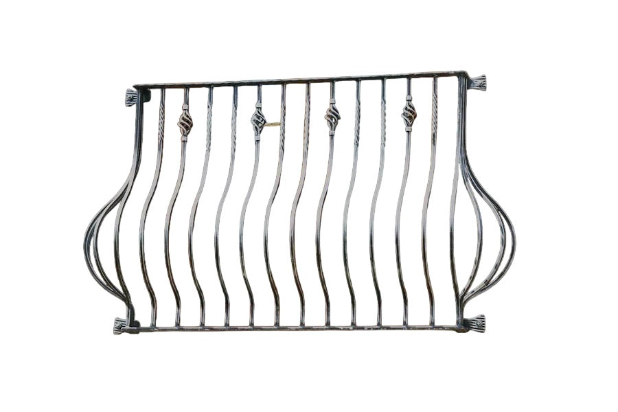 Oval Wrought Iron Balcony Railing Design - Railing Balcony Panels - Simple Style Rail - Made in Canada - Model # DRP982