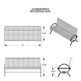 Durham metal Bench Aluminum Frame Cast & Steel Slat Seating | Model MB220-Taimco