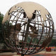 Enormous Stainless Steel Globe Sculpture with Mirrored Sphere Pattern Model # SSS1235-Taimco