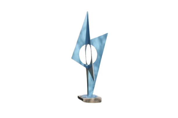 Ether Azure Sculpture - Metal Art Decorative Peace | Metal Art Accent - Model # MA1183