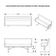 Expand Metal Bench Top and Back Steel | Model MB212-Taimco