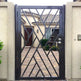 Fabulous Crisscross Pattern Metal Side Walk Gate | Unique Custom Fabrication Metal Back Yard Gate |Made in Canada– Model # 214-Taimco