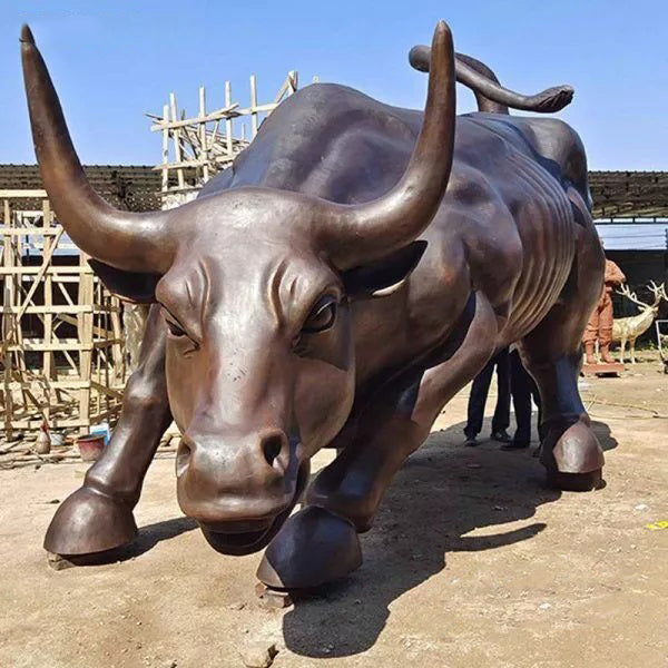 Fine Cast Bronze Chicago Bull Statue Outdoor Decor Model # MSC1248-Taimco