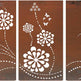 Flower Wave Triptych Laser Cut Panels | interior Decor Panels | Metal Art Accent - Model # WD919-Taimco