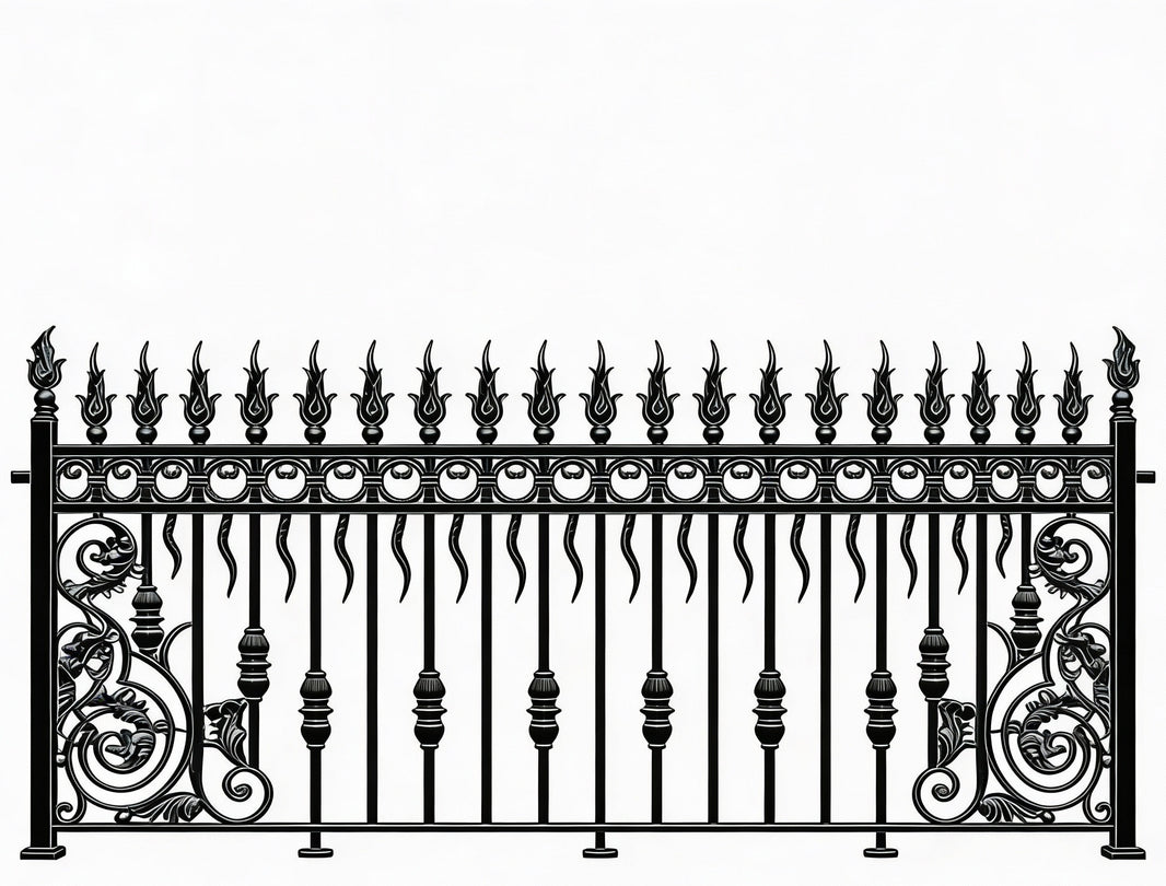 Ornamental Fence Panel - Wrought Iron Fence  Model # OFP924