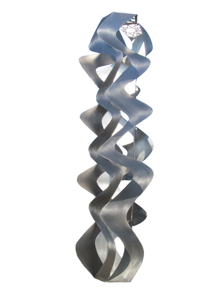 Helical Metal Sculpture - DNA-Inspired Design for Outdoor Spaces - Model # MA1178