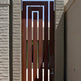 Gorgeous Artistic Rusty Finish Rectangular Panel Metal Gate | Custom Fabrication Metal Yard Gate | Made in Canada – Model # 242-Taimco