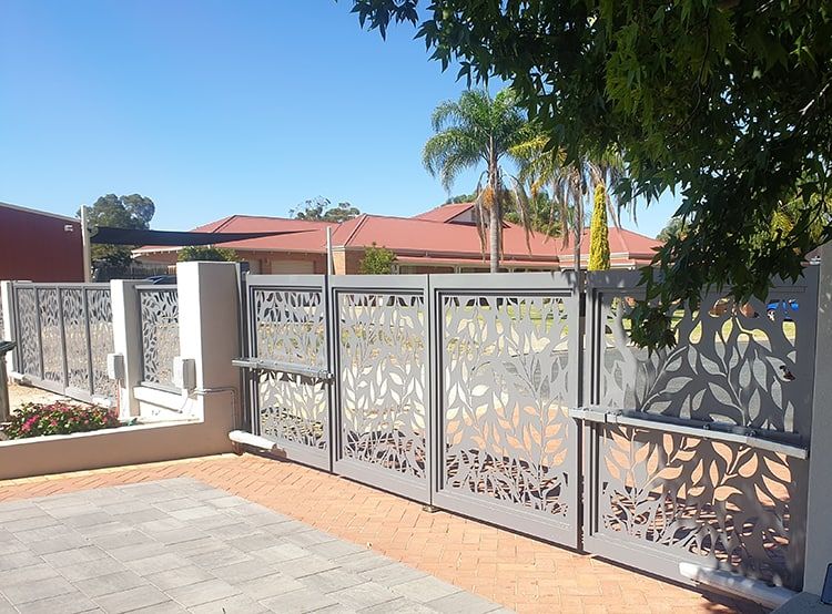 Grove View Metal Driveway Gate | Model # 178-Taimco