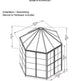 Hexagon Greenhouse 8' x 8'- Garden House – Model # SUNR4361-Taimco