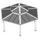 Hexagon Tow Tiers Steel Structure Park Gazebo | Model # GAZH2T-Taimco