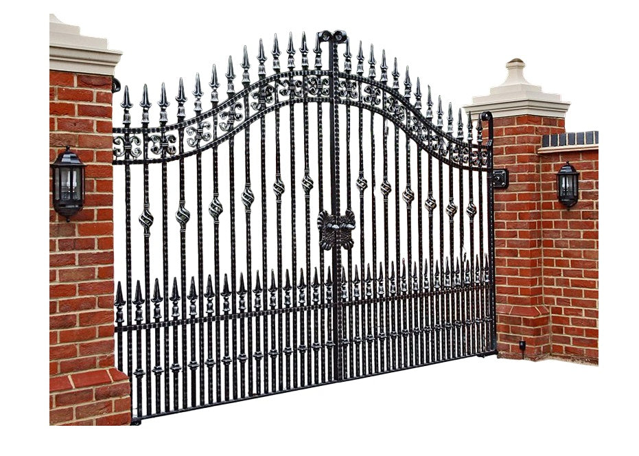 Cranleigh Wrought iron gates – Dual Swing Driveway Gate | Classic Fence Design Entry Gate | Made in Canada – Model # 061