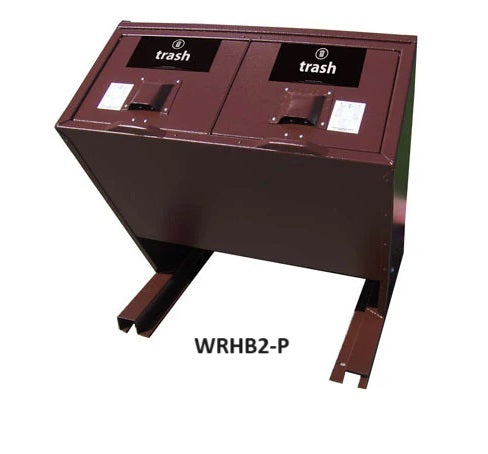 HID-A-BAG Mini Double Trash Recycling Enclosure, 140 GAL - Model WRHB2