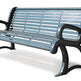 Horizontal Steel Slats metal Bench aluminum Frame Cast & Steel | Model # MB222-Taimco