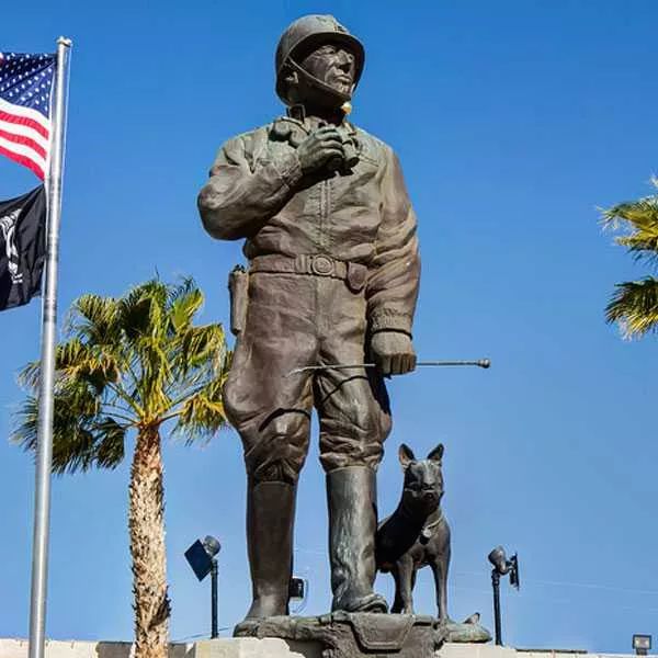 Large Bronze Statue of General George S. Patton Contemporary Outdoor Sculptures Model # MSC1229-Taimco