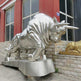 Large Outdoor Stainless Steel Bull Metal Sculpture Model # MSC1265-Taimco