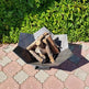 Laser Cut Flower Design Wood Burning Outdoor Fire Pit | Classic Custom Fabrication Wood Burning Fire Pit | Made in Canada – Model # WBFP641-Taimco