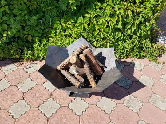 Laser Cut Flower Design Wood Burning Outdoor Fire Pit | Classic Custom Fabrication Wood Burning Fire Pit | Made in Canada – Model # WBFP641-Taimco