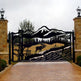 Laser Cut Mountain Design Metal Gate | Heavy Duty Driveway Gate - Made In Canada - Model # 716-Taimco