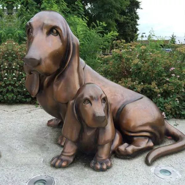 Life Size Bronze Dachshund Garden Memorial Statue Dog Yard Art Decor Model # MSC1271-Taimco