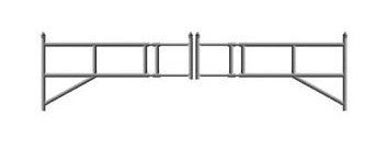 Manual Swing HH-Series Tubular Galvanized Steel Double and Single Barrier Gate | Made in Canada– Model # MSG 892-Taimco