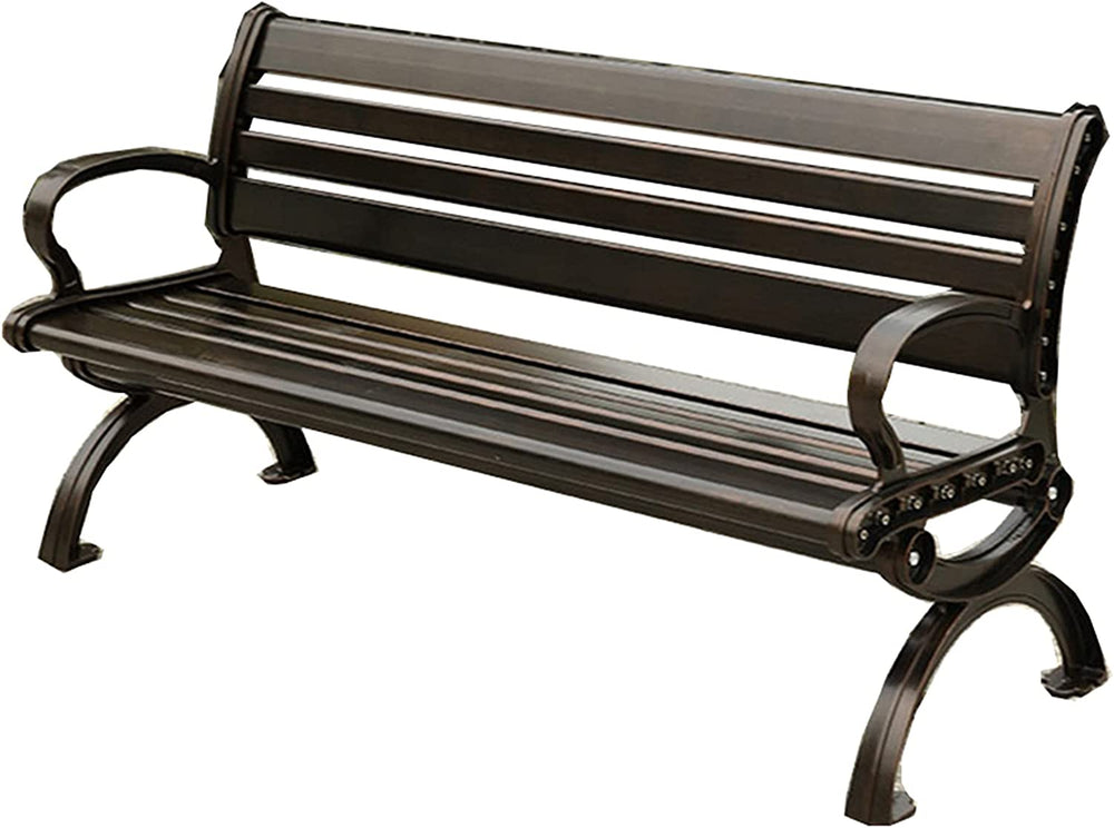 Metal Bench Aluminum Frame Casting & Steel Slat Seating | Model MB181-Taimco