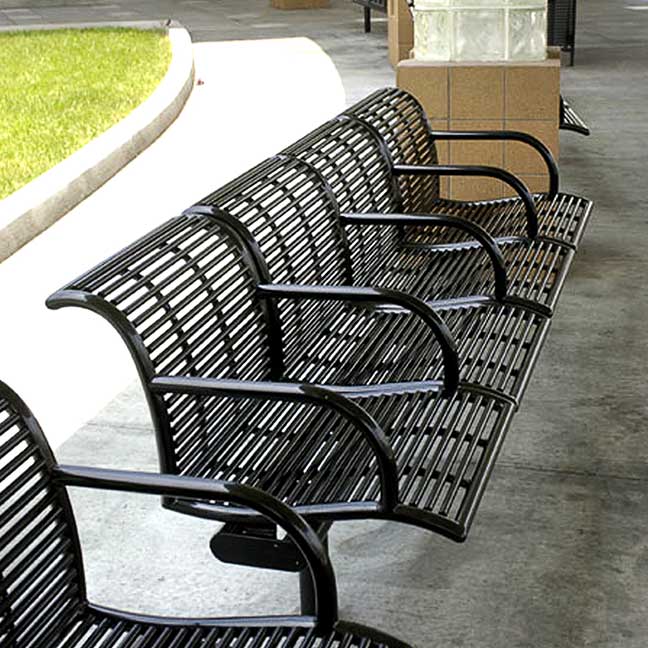 Metal Bench With Arm Rests | Model COLL1706-Taimco