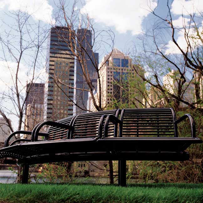 Metal Bench With Arm Rests | Model COLL1706-Taimco