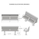 Metal Bench With Steel Tube Legs and Feet - Backless | Model MB223-Taimco