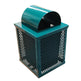 Metal Outdoor Diamond Square Steel Trash Can With Rain Bonnet Lid, 32 Gallon - Model WR222-Taimco