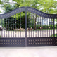 Modern Custom Fabricated Driveway Gate | Golden Square Pattern Entrance Gate | Made in Canada– Model # 107-Taimco