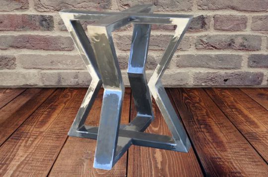 Modern Fabrication Industrial Style Steel Table Legs | Classic Decorative Art Steel Table Legs for Home, Side Table, &amp; Living Room Table| Made in Canada – Model # TL627-Taimco