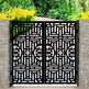 Modern Geometric Design Laser Cut Metal Pool Gate | Custom fabrication Rectangular Design Iron Gate | Made in Canada – Model # 484-Taimco