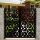 Modern Laser Cut Metal Back Yard Gate | Custom Fabrication Metal Yard Side Gate | Made in Canada – Model # 211-Taimco