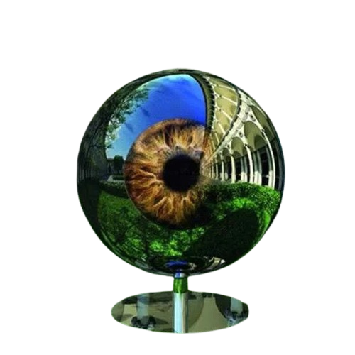 Modern Mirror Polished Stainless Steel Eyeball Sculpture Model # MSC1317