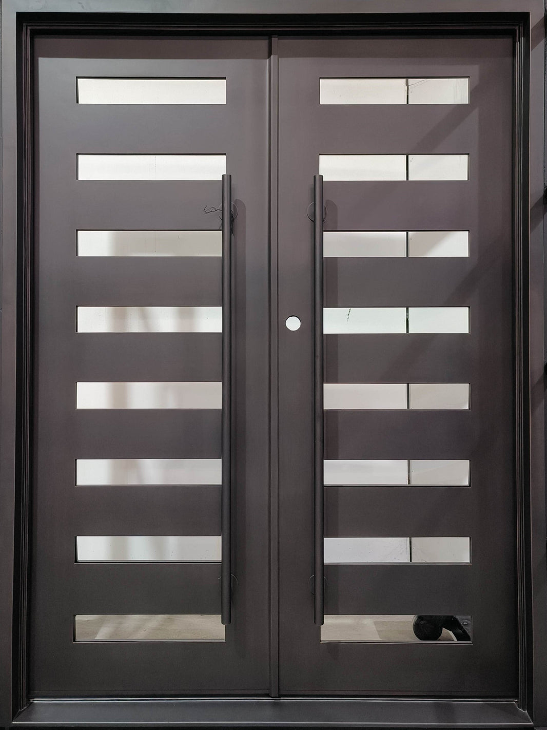 Modern Plasma Cut Iron Door | Square Top With kickplate | Model # IWD 979-Taimco