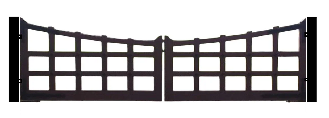 Modern Residential &amp; Ranch Gorgeous &amp; Simple Metal Driveway Gate – Farms Gates ﻿| Square Cut Heavy Duty Driveway Gate | Made in CANADA – Model # DWG496