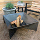 Modern Solid Steel Square Design Fire Pit | Custom Fabrication Portable Fire Pit Bowl |Made in Canada – Model # WBFP637-Taimco