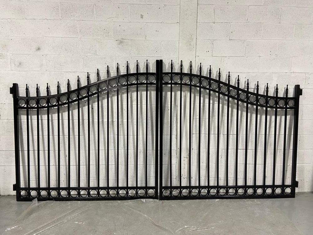 Modern Unique Design Driveway Gate | Custom Fabricated Heavy Duty Entrance Gate | Made in Canada – Model #197-Taimco