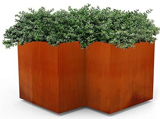 Modern Unique Design Steel Metal Planter Box |Classic Garden Planters Pots for Indoor, Outdoor &amp; Commercial Use| Made in Canada –Model # P599-Taimco