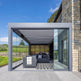 Motor Corner Against Louver Pergola | Model # CA104-Taimco