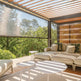 Motor Corner Against Louver Pergola | Model # CA104-Taimco