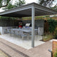 Motor Corner Against Louver Pergola | Model # CA104-Taimco