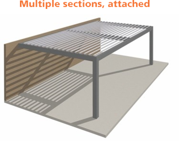 Motor Only Roof Louver Pergola | Model # OR105-Taimco