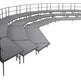 National Public Seated Choral Riser System 3 Tier - Hard Board 36" Tier Deep - Model NPSHB36-Taimco