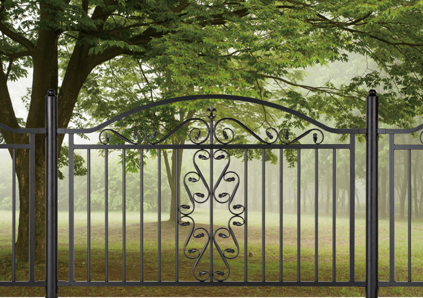 Ornamental Fence Panel - Wrought Iron Fence | Heavy Duty Metal Fence | Made in Canada – Model # FP911-Taimco