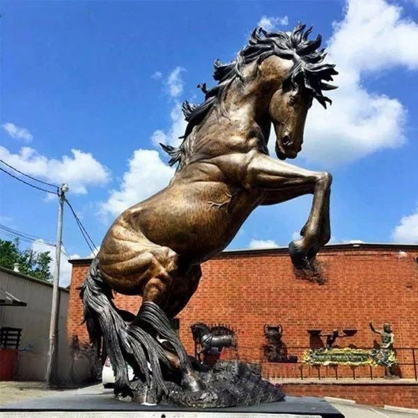 Outdoor Jumping Large Bronze Horse Statue Model # MSC1292