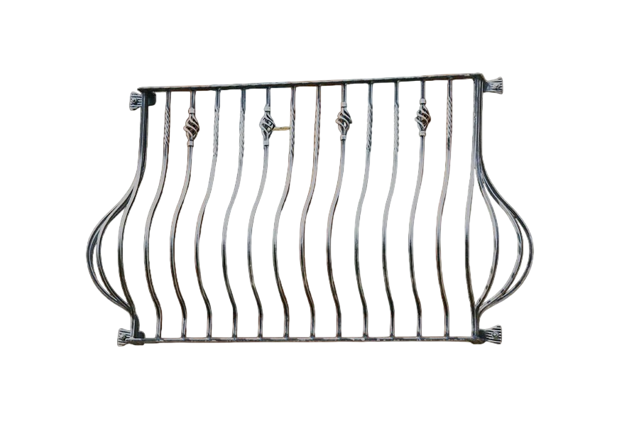 Oval Wrought Iron Balcony Railing Design - Railing Balcony Panels - Simple Style Rail - Made in Canada - Model # DRP982