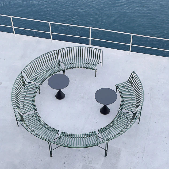 Palissade Modular Circular Outdoor Metal Bench | Model COLL1703 ( Set of 4 )-Taimco